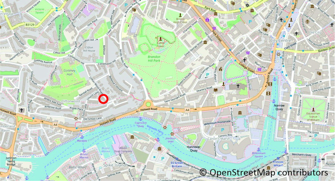Map of Bristol large view